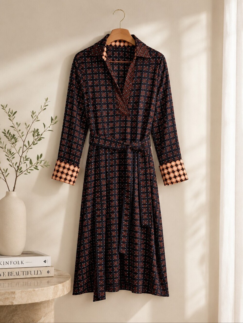 Zara Contrasting Geometric print dress